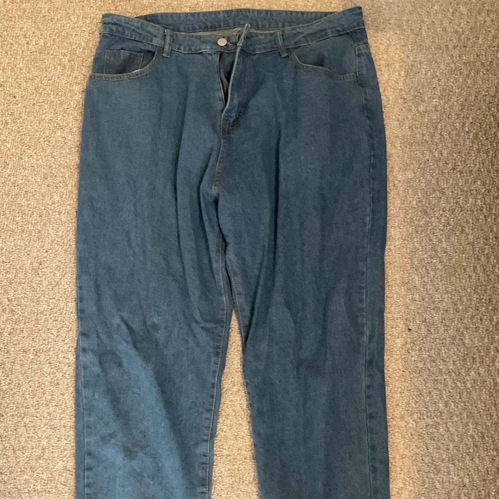 Plus Size Baggy Blue Jeans